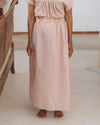BASERANGE Elastic waist skirt Comfortable French BAS-SKCA-PO-SU25-FEN Pink